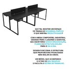 Escrivaninha Mesa Escritório 2 Gavetas 4 Lugares 240cm Indust