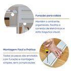 Escrivaninha Mesa Escritório 2 Gavetas 9665 Oscarini Branco