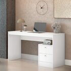 Escrivaninha Mesa Escritório 2 Gavetas Funzionale 1350 Branco