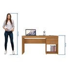 Escrivaninha Mesa Escritório 2 Gavetas Office Freijo Trend
