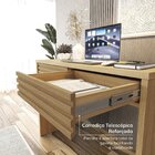 Escrivaninha Mesa Escritório 2 Gavetas Samambaia Cabecasa Mad