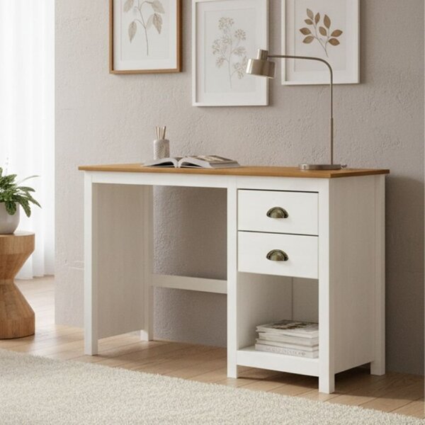 Escrivaninha Mesa Escritório 2 Gavetas Topázio 100% Madeira M