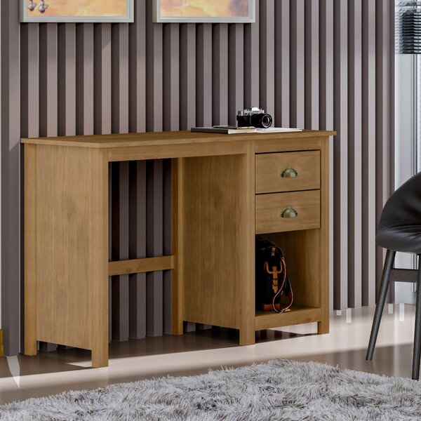 Escrivaninha Mesa Escritório 2 Gavetas Topázio 100% Madeira M