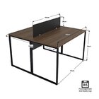 Escrivaninha Mesa Escritório 2 Lugares 120cm Industrial Nogal