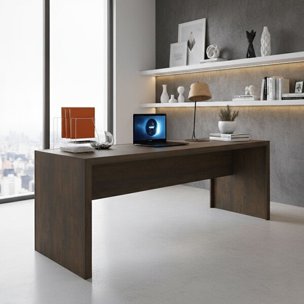 Escrivaninha Mesa Escritório 2 Lugares 180cm Me4185 Rústico