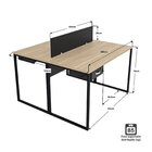 Escrivaninha Mesa Escritório 2 Lugares Com Gavetas Industrial