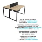 Escrivaninha Mesa Escritório 2 Lugares Com Gavetas Industrial