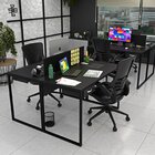 Escrivaninha Mesa Escritório 2 Lugares Com Gavetas Industrial