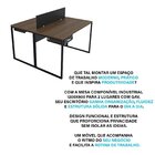 Escrivaninha Mesa Escritório 2 Lugares Com Gavetas Industrial