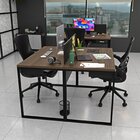 Escrivaninha Mesa Escritório 2 Lugares Com Gavetas Industrial