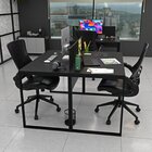 Escrivaninha Mesa Escritório 2 Lugares Industrial Preto