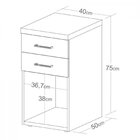 Escrivaninha Mesa Escritório 2 Lugares Mdf Tamburato Olmo/bra