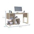 Escrivaninha Mesa Escritório 2 Nichos Nature