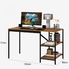 Escrivaninha Mesa Escritório 2 Prateleiras 130cm Slim Espress