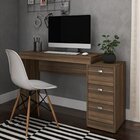 Escrivaninha Mesa Escritório 3 Gavetas 122cm Me402 Castanho