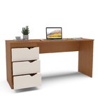 Escrivaninha Mesa Escritório 3 Gavetas 163cm X 77cm Porto Cre