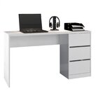 Escrivaninha Mesa Escritório 3 Gavetas Inovare Branco Fosco