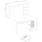 Escrivaninha Mesa Escritório 3 Gavetas Inovare Branco Fosco