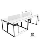 Escrivaninha Mesa Escritório 4 Gavetas 4 Lugares 240cm Indust