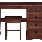 Escrivaninha Mesa Escritório 4 Gavetas Com Banqueta 104cm Mad