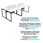 Escrivaninha Mesa Escritório 4 Lugares Branco