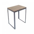 Escrivaninha Mesa Escritório 60x45 60cm Cinza Grafite E Nogal