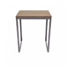 Escrivaninha Mesa Escritório 60x45 60cm Cinza Grafite E Nogal