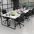 Escrivaninha Mesa Escritório 6 Lugares Industrial Branco