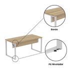 Escrivaninha Mesa Escritório 70cm X 73,5cm Noce Naturalle/cin