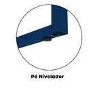 Escrivaninha Mesa Escritório 73,5cm X 150cm Castanheira/azul