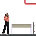 Escrivaninha Mesa Escritório 73,5cm X 150cm Castanheira/lilas