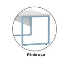 Escrivaninha Mesa Escritório 73,5cm X 150cm Cinza/azul Dali