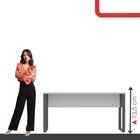 Escrivaninha Mesa Escritório 73,5cm X 150cm Cinza/grafito