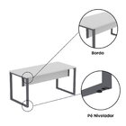 Escrivaninha Mesa Escritório 73,5cm X 150cm Cinza/grafito