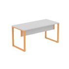 Escrivaninha Mesa Escritório 73,5cm X 150cm Cinza/laranja Pic