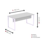 Escrivaninha Mesa Escritório 73,5cm X 150cm Cinza/lilas