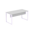 Escrivaninha Mesa Escritório 73,5cm X 150cm Cinza/lilas