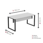 Escrivaninha Mesa Escritório 73,5cm X 150cm Cinza/preto