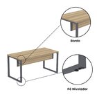 Escrivaninha Mesa Escritório 73,5cm X 150cm Noce Naturalle/gr