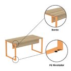 Escrivaninha Mesa Escritório 73,5cm X 150cm Noce Naturalle/la