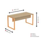 Escrivaninha Mesa Escritório 73,5cm X 150cm Noce Naturalle/la