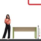 Escrivaninha Mesa Escritório 73,5cm X 150cm Noce Naturalle/ve