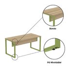 Escrivaninha Mesa Escritório 73,5cm X 150cm Noce Naturalle/ve