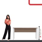 Escrivaninha Mesa Escritório 73,5cm X 150cm Walnut/branco