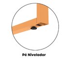 Escrivaninha Mesa Escritório 73,5cm X 150cm Walnut/laranja Pi