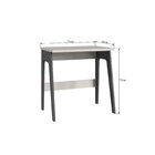 Escrivaninha Mesa Escritório 75cm Primazzia Grafite/off White