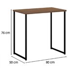 Escrivaninha Mesa Escritório 80cm Genova Plus Preto/imbuia