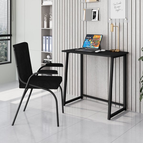 Escrivaninha Mesa Escritório 80cm Industrial Dobrável Fit Yes