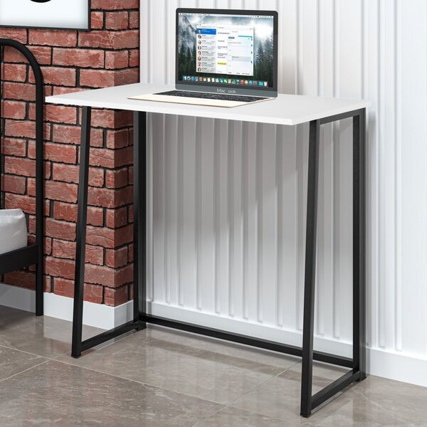 Escrivaninha Mesa Escritório 80cm Industrial Dobrável Fit Yes