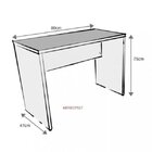 Escrivaninha Mesa Escritório 80cmx47cm 25mm Branca/cinza Cris